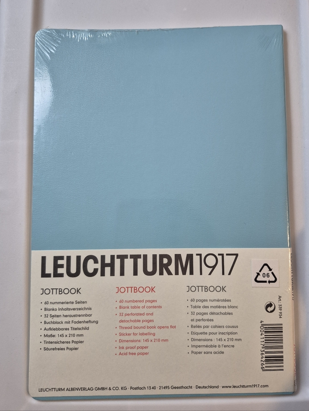 Light Blue Jottbook Ruled Notebook - Picture 2 of 2